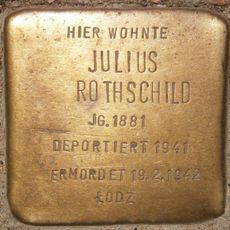 Stolperstein dedicated to Julius Rothschild