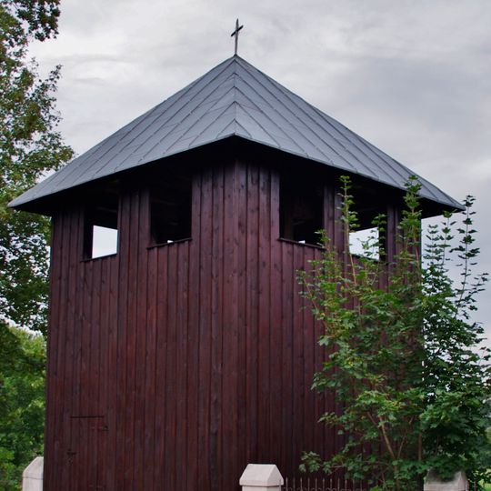 Wooden bell tower in Godziesze Wielkie