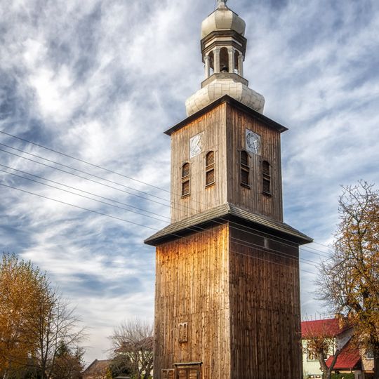 Tower of ewangelical church in Kobylin