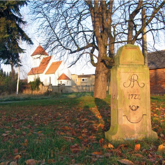 Polish-Saxon Post Milestone Viertelmeilenstein Grehbehna