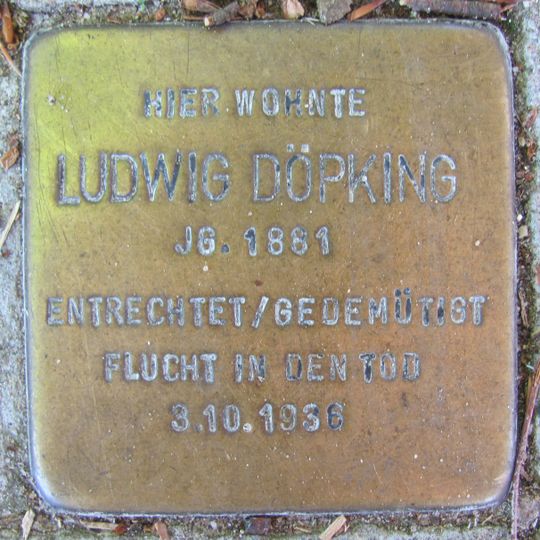 Stolperstein em memória de Ludwig Döpking