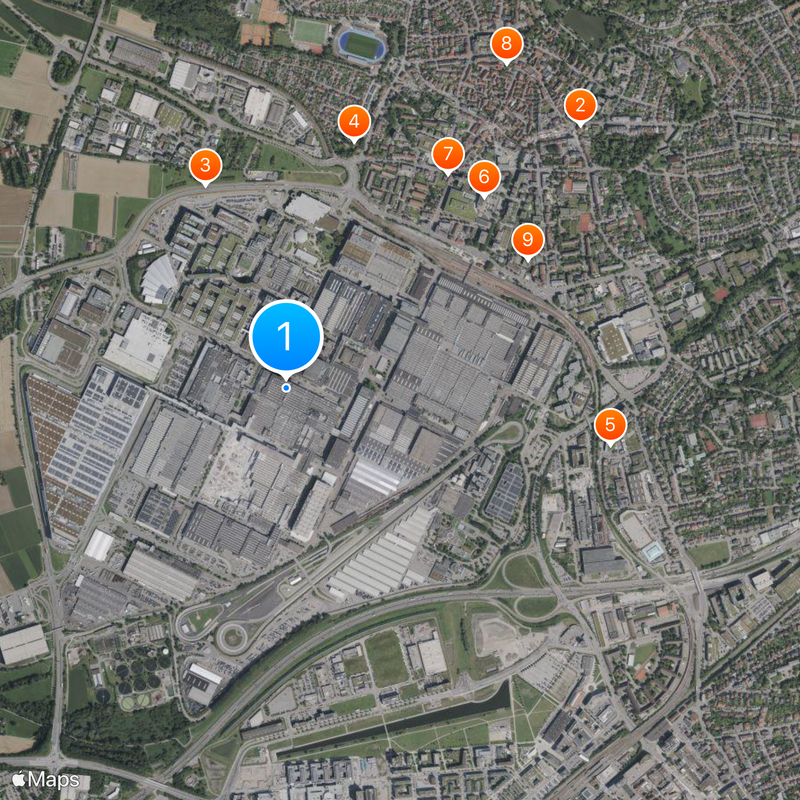 Mercedes-Benz plant in Sindelfingen Map