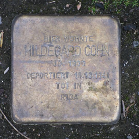 Stolperstein en memoria de Hildegard Cohn