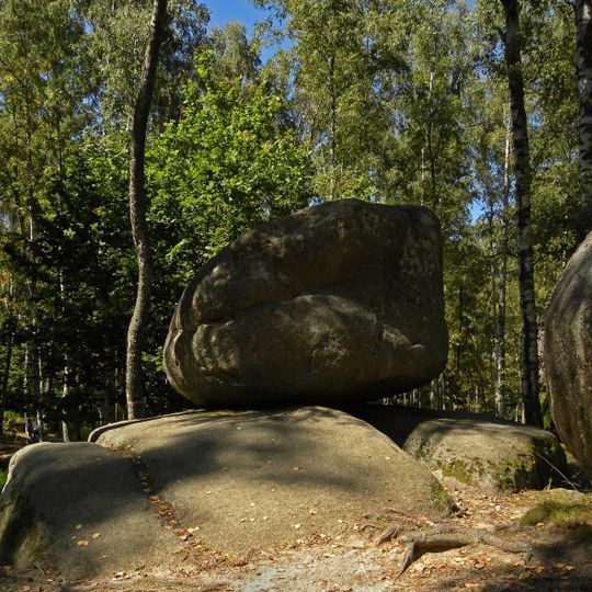 Rocking stone near Blockheide observation tower