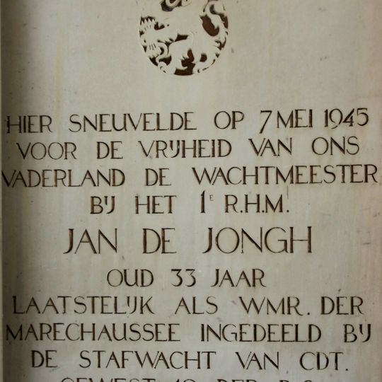Monument voor Jan de Jongh