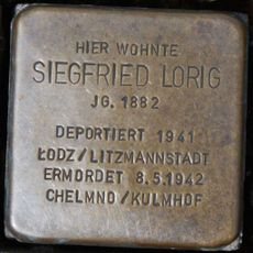Stolperstein dedicated to Siegfried Lorig