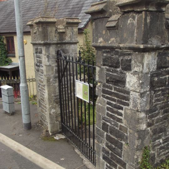 Gatepiers to St.Illtyd's Church,Llantwit Road