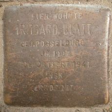 Stolperstein dedicated to Irmgard Blatt