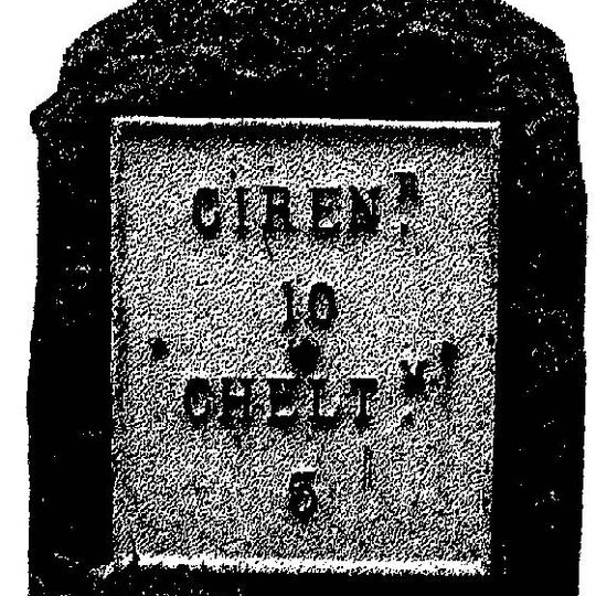 Milestone, S of Cowley Turn