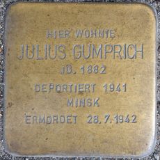 Stolperstein en memoria de Julius Gumprich