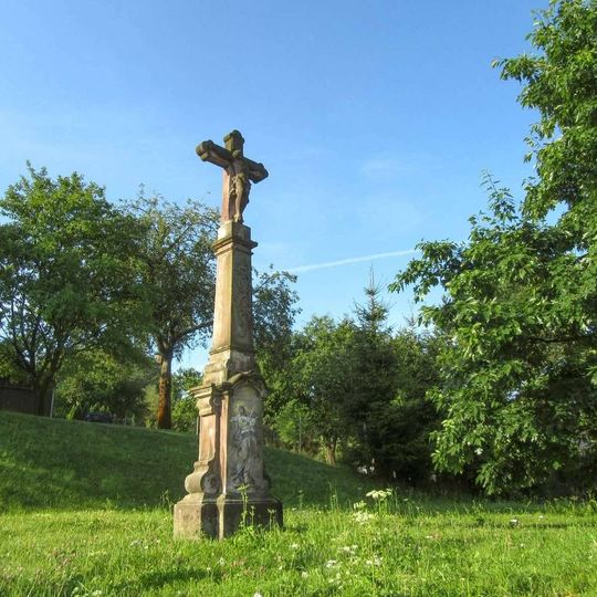 Kříž v Jedlí na návsi