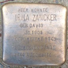 Stolperstein dedicated to Irma Zancker