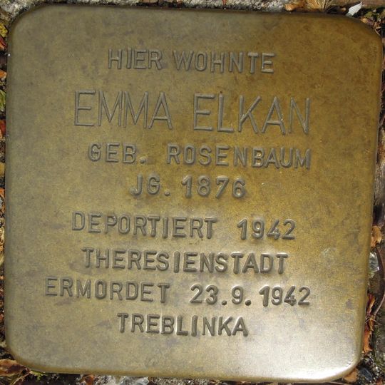 Stolperstein em memória de Emma Elkan