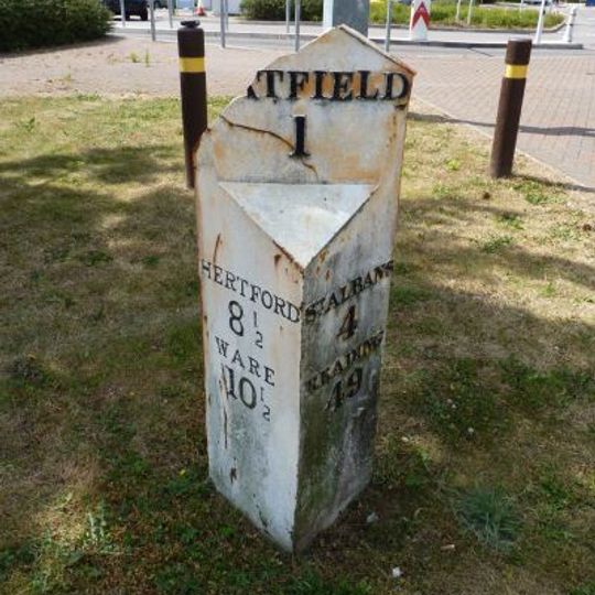 Milepost To West Of Comet Roundabout, Opposite Comet Public House