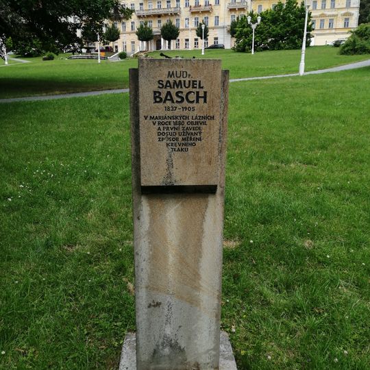 Monument to MUDr. Samuel Basch in Marian Spa Town