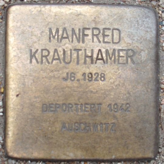 Stolperstein dedicated to Manfred Krauthamer