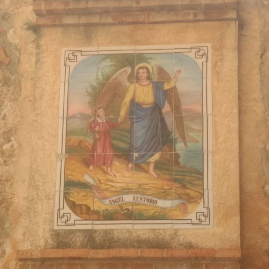 Ceramic panel of Custodian Angel at 62 Major street