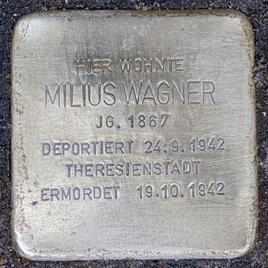 Stolperstein en memoria de Milius Wagner