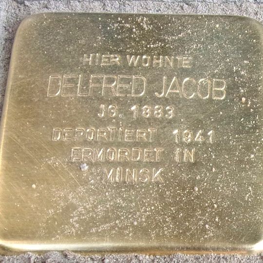 Stolperstein à la mémoire de Delfred Jacob