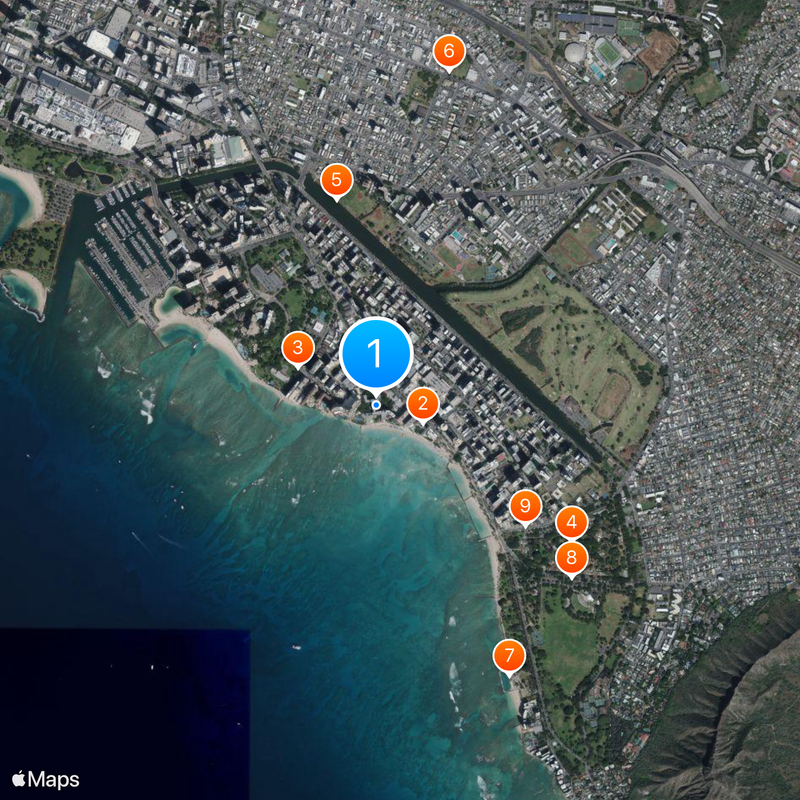 Royal Hawaiian Hotel Map