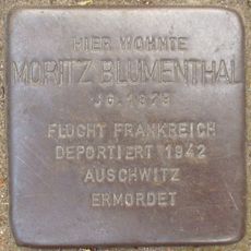 Stolperstein dedicated to Moritz Blumenthal