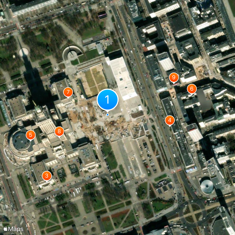 Trams in Warsaw Map