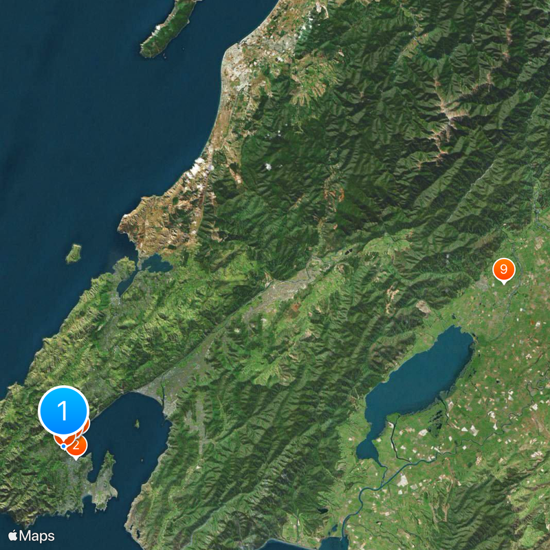 Región de Wellington Mapa