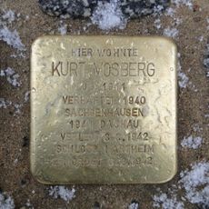 Stolperstein dedicated to Erich Kurt Mosberg