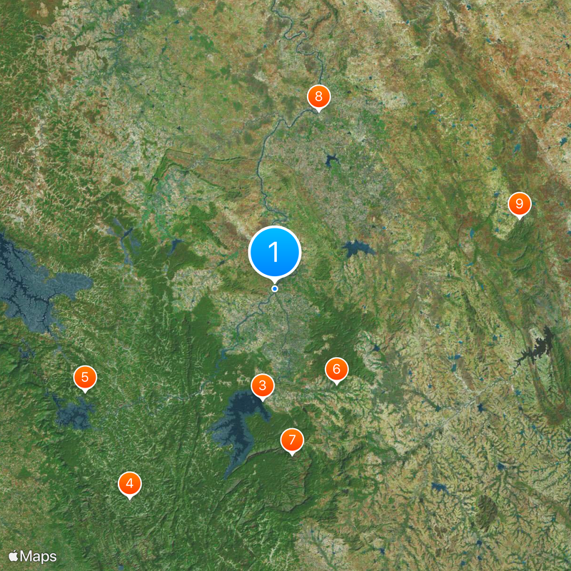 Río Tungabhadra Mapa