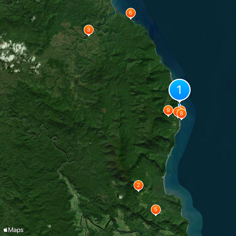 Cape Tribulation Kaart