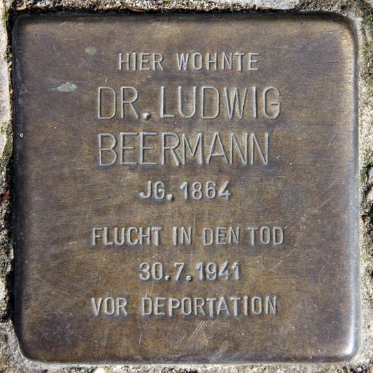 Stolperstein für Dr. med. vet. Ludwig Beermann