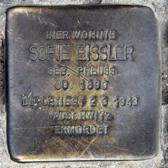 Stolperstein en memoria de Sofie Eissler