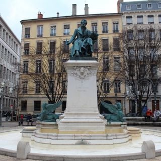 Statue of André-Marie Ampère in place Ampère