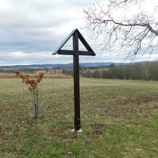 14. zastavení křížové cesty u kostela svatého Jakuba na Chvojenu