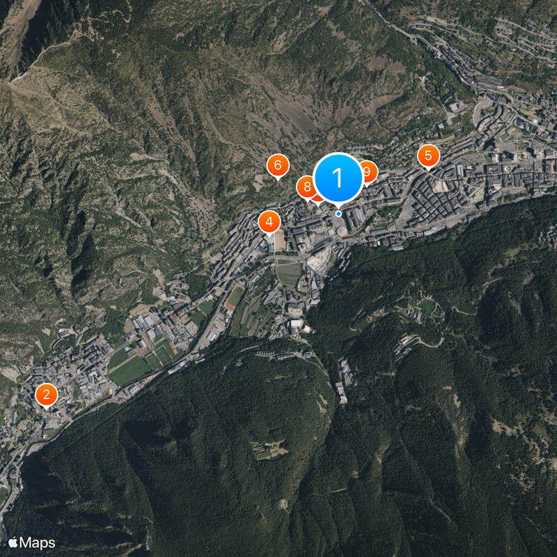 Geography of Andorra Map