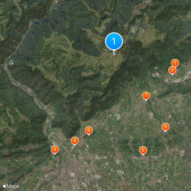 Monte Grappa war memorial Map