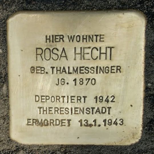 Stolperstein en memoria de Rosa Hecht