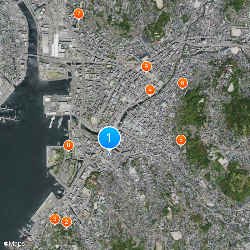Nagasaki Shinchi Chinatown Map