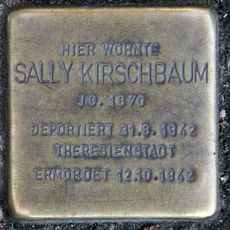 Stolperstein dedicated to Sally Kirschbaum