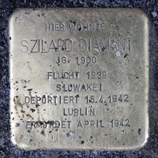 Stolperstein en memoria de Szilard Diamant