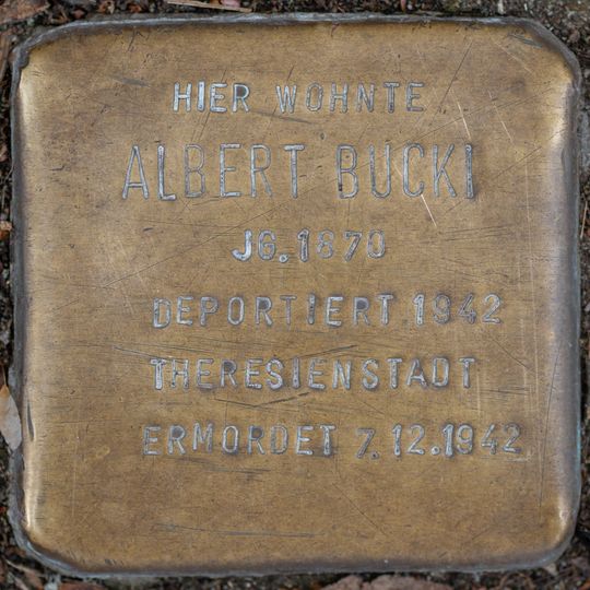 Stolperstein à la mémoire d’Albert Bucki