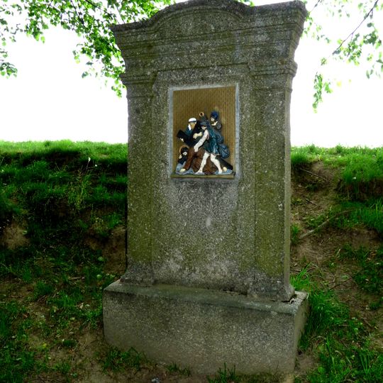 Obrázek na Křížové cestě u Tábora - 6. zastavení