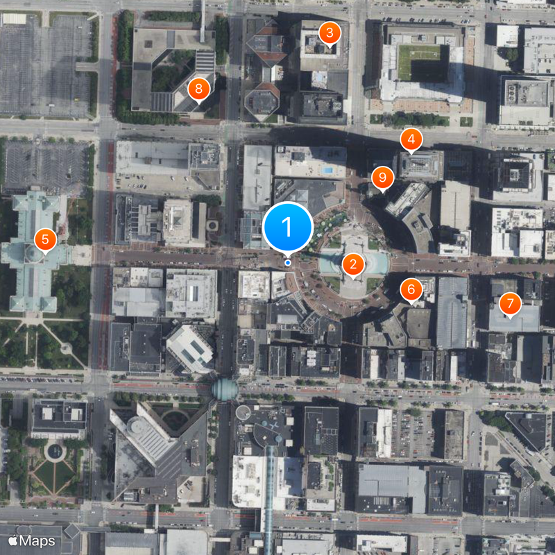 Downtown Indianapolis Map