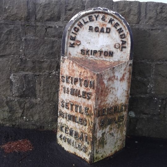 Milestone, on old road into Skipton from by-pass