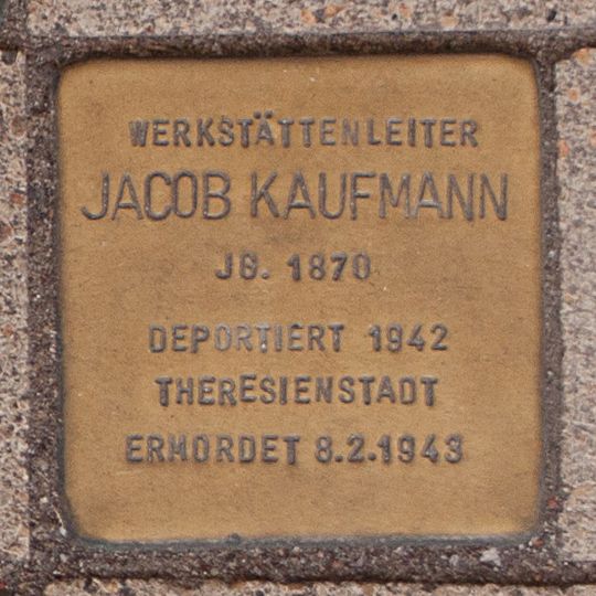 Stolperstein en memoria de Jacob Kaufmann