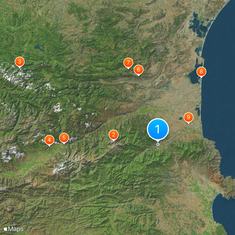 Pirenei Orientali Mappa