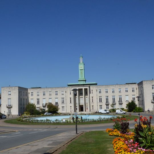 Walthamstow Civic Centre Pair Of Flagpoles In Forecourt To South Of Centre