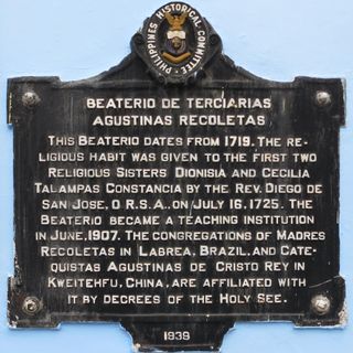 Beaterio de Terciarias Agustinas Recoletas historical marker