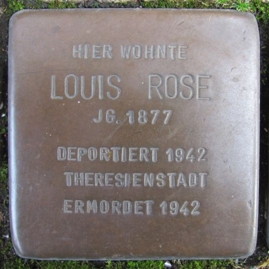Stolperstein en memoria de Louis Rose