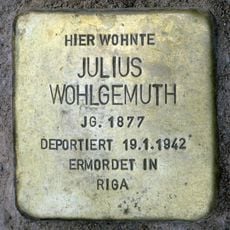 Stolperstein en memoria de Julius Wohlgemuth